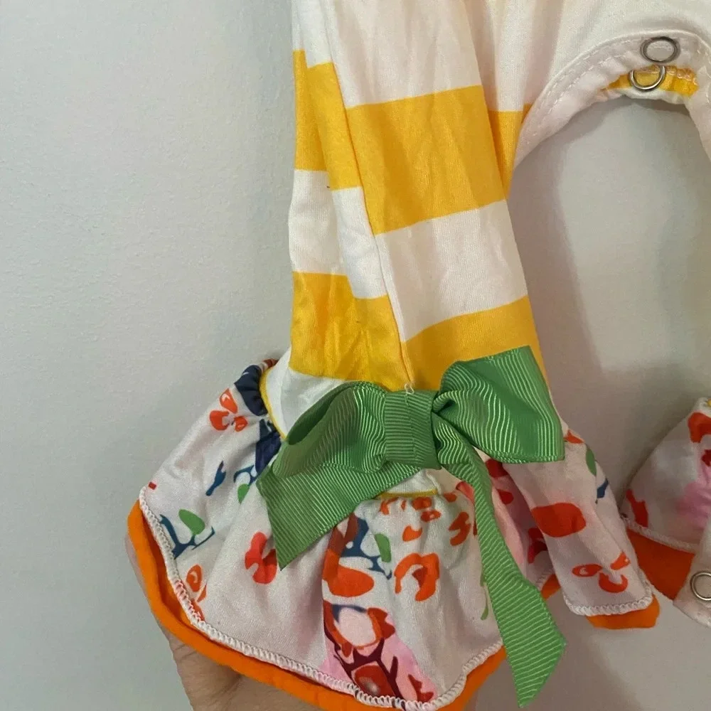 Striped Pumpkin Romper